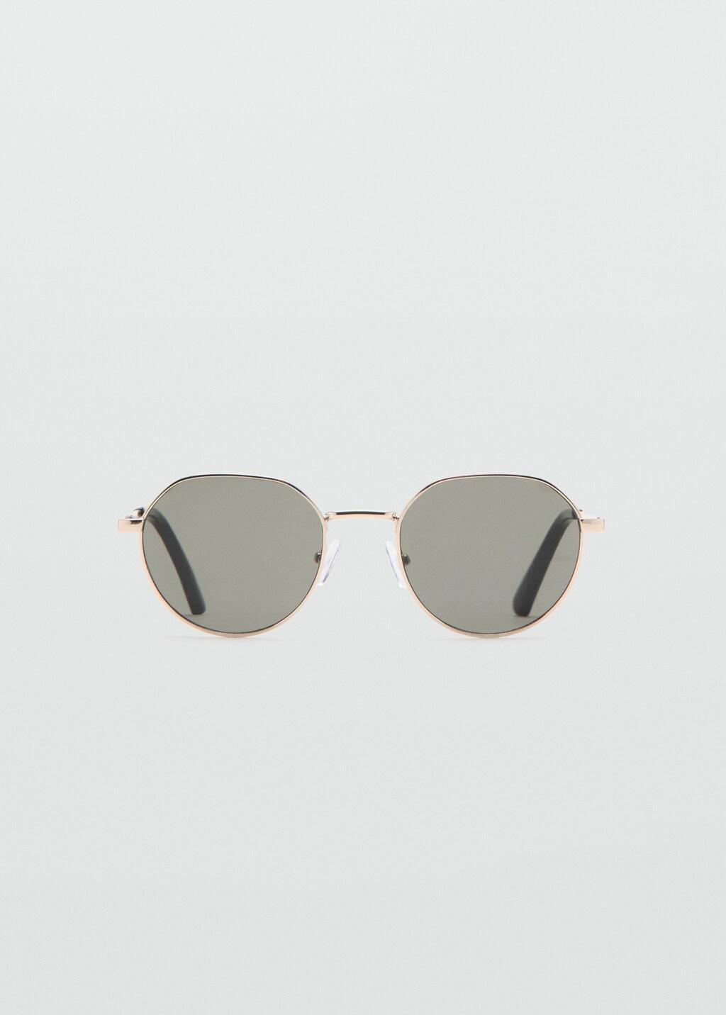 Gold Round Metal Sunglasses, Gold, large image number 3