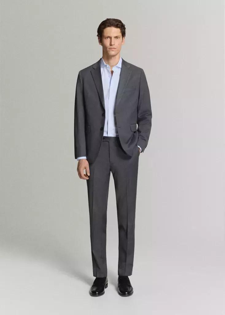 Blue 100% Cotton Slim-Fit Formal Shirt, Medium Blue, large image number 0