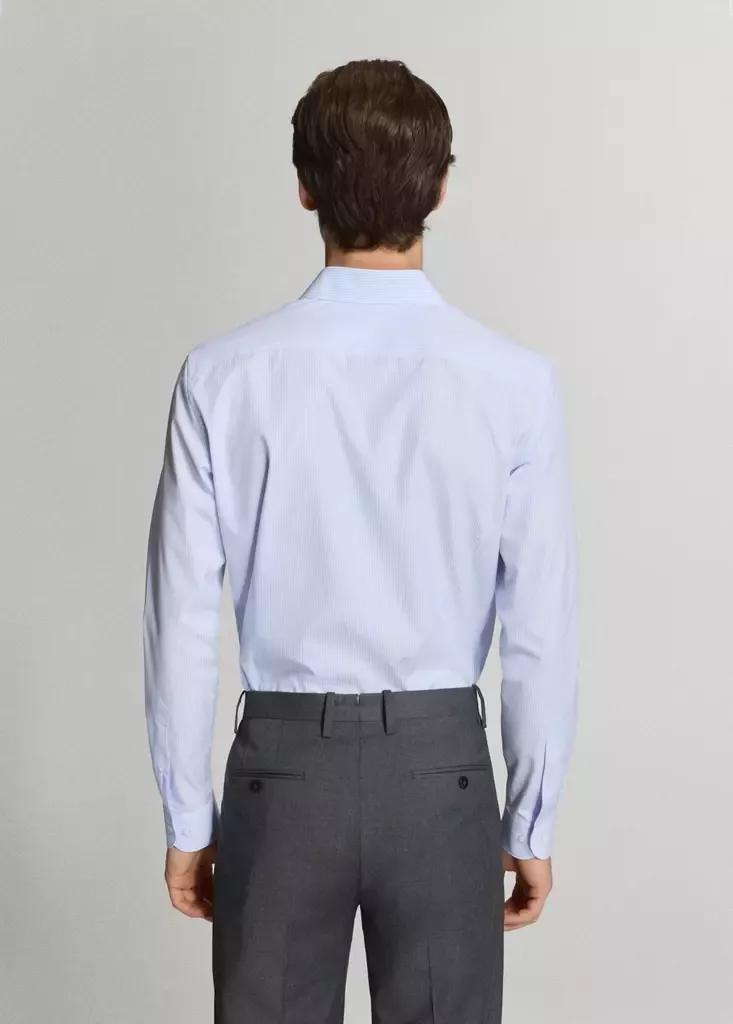 Blue 100% Cotton Slim-Fit Formal Shirt, Medium Blue, large image number 2