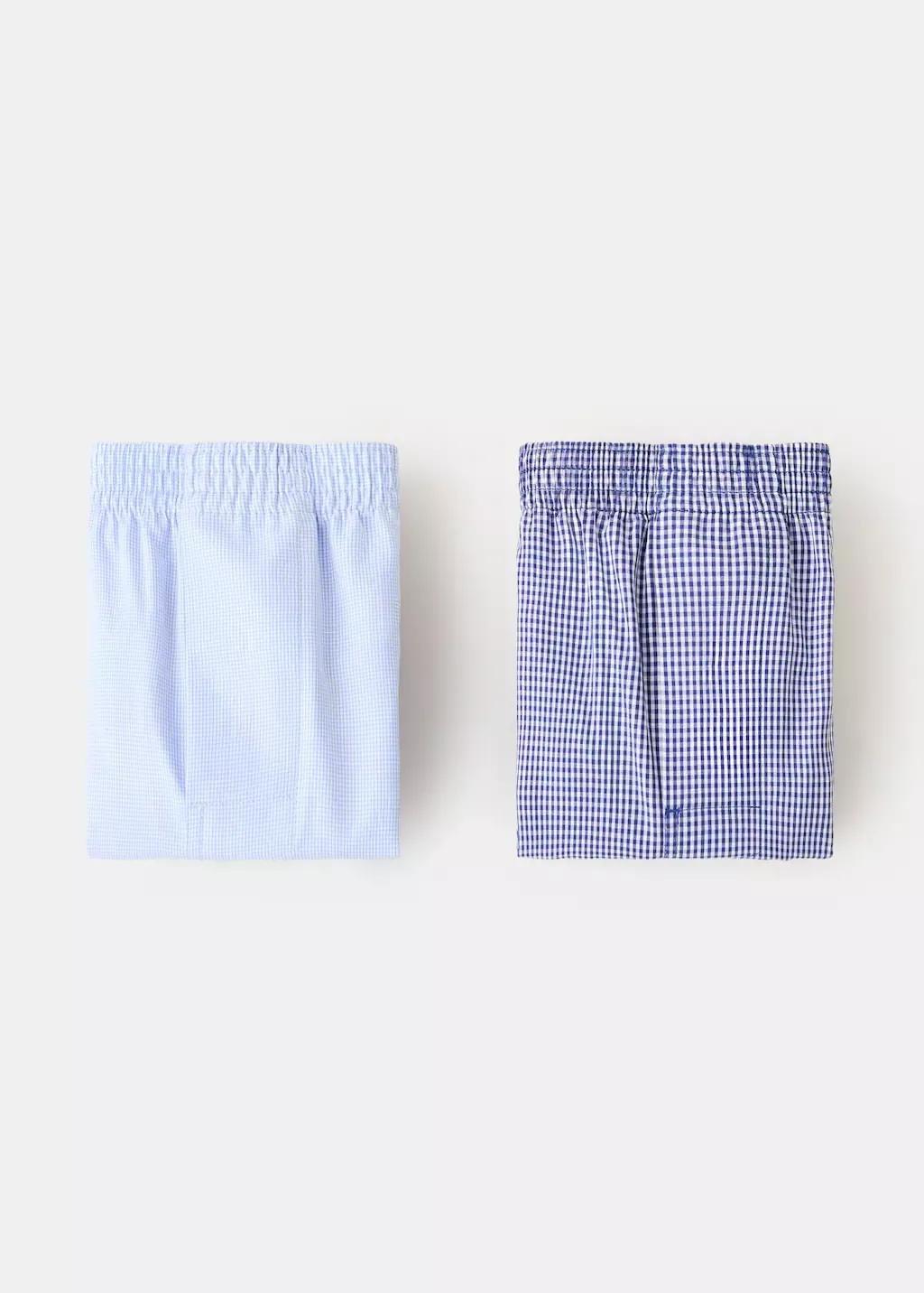 Blue Pack Of 2 Combined Undertrousers, Medium Blue, medium