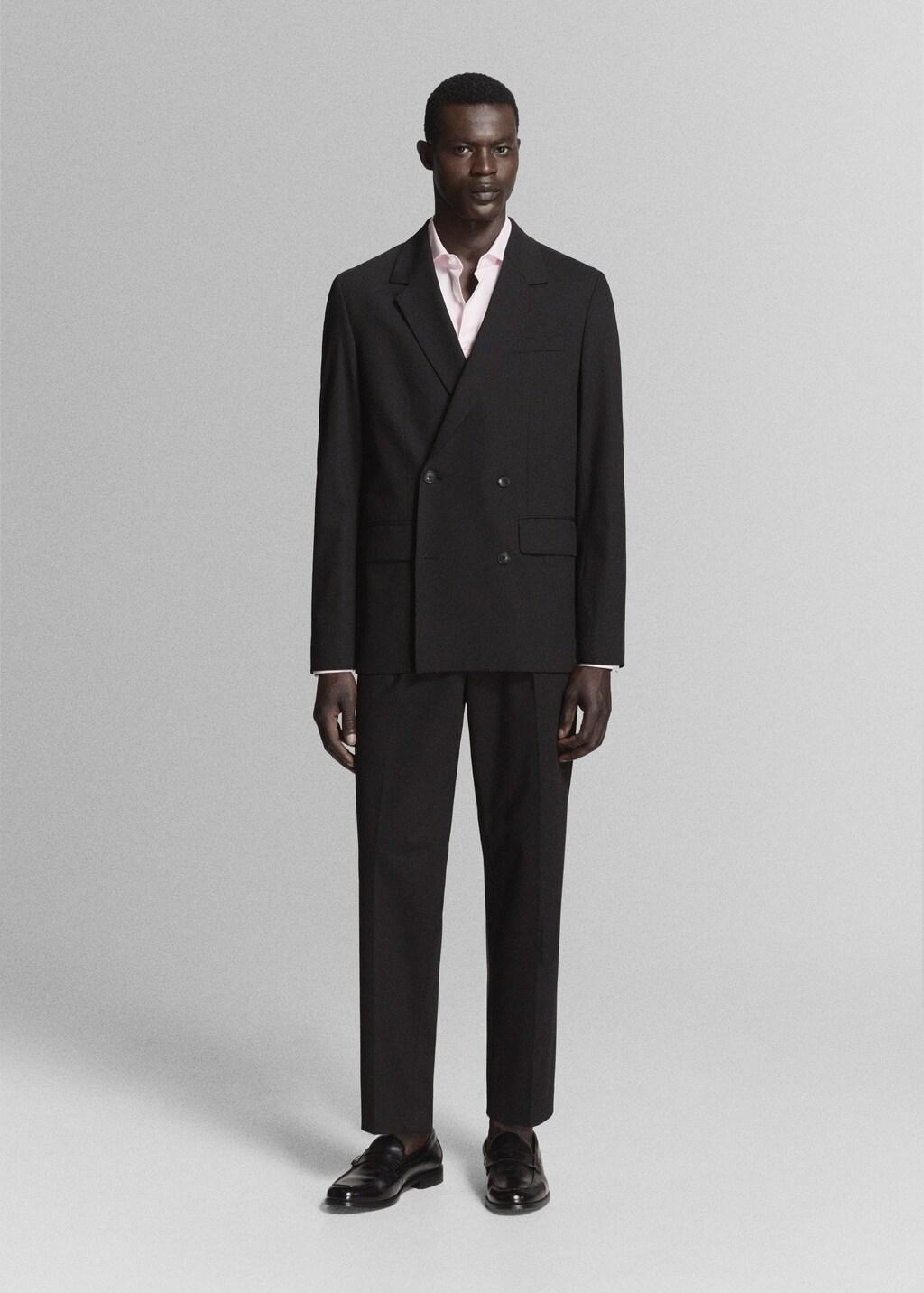 Pink Lt Pastel 100% Cotton Slim-Fit Suit Shirt, Light-Pastel Pink, large image number 0