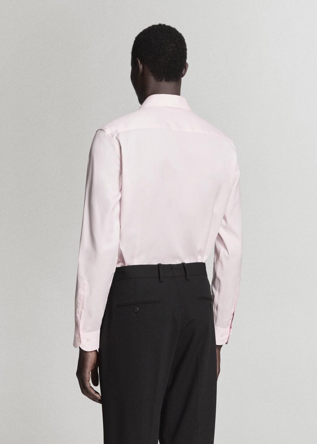 Pink Lt Pastel 100% Cotton Slim-Fit Suit Shirt, Light-Pastel Pink, large image number 2