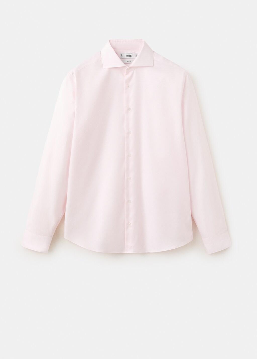 Pink Lt Pastel 100% Cotton Slim-Fit Suit Shirt, Light-Pastel Pink, large image number 7