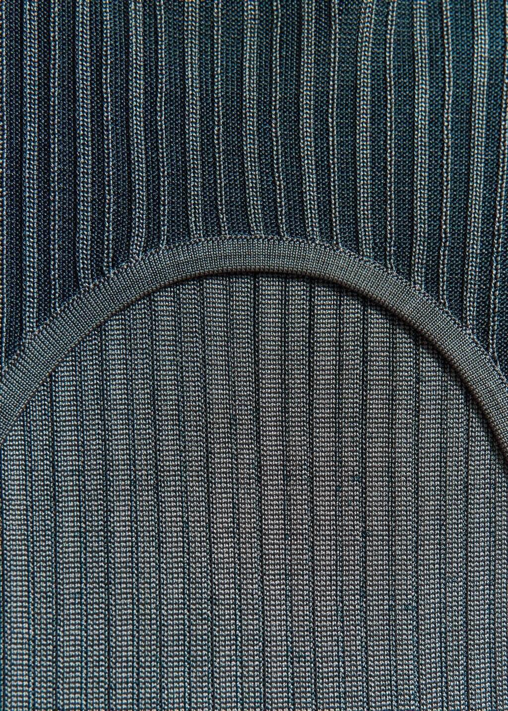 Blue Ribbed Open-Back Top, Medium Blue, large image number 1