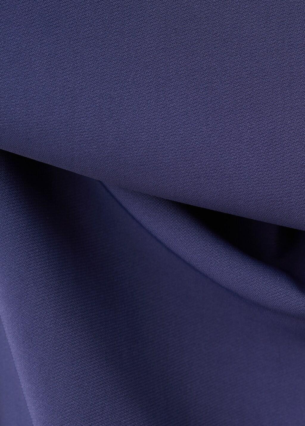 Blue Draped Open-Back Dress, Dark Blue, large image number 5