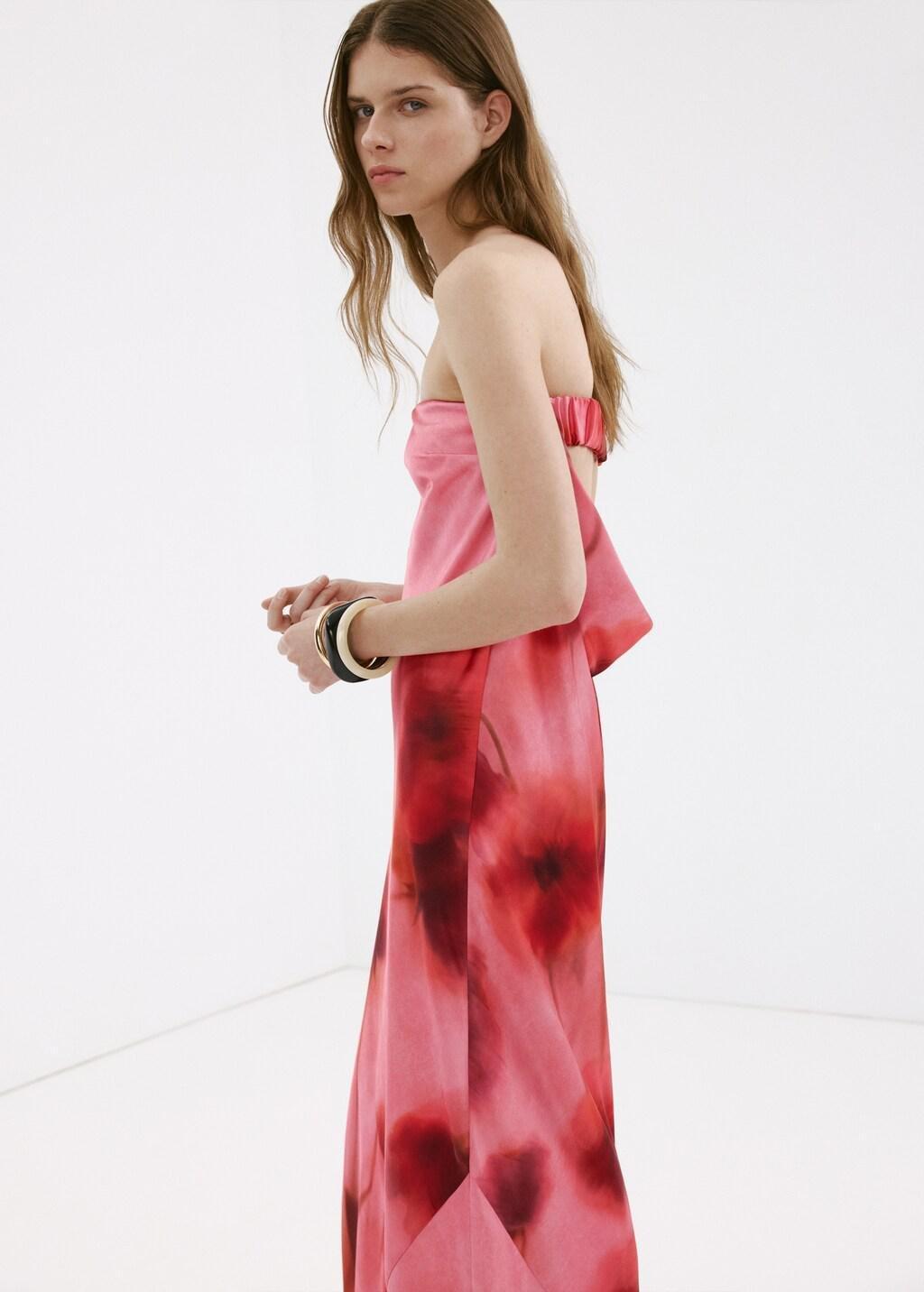 PINK Strapless floral dress, Light-Pastel Pink, large image number 3