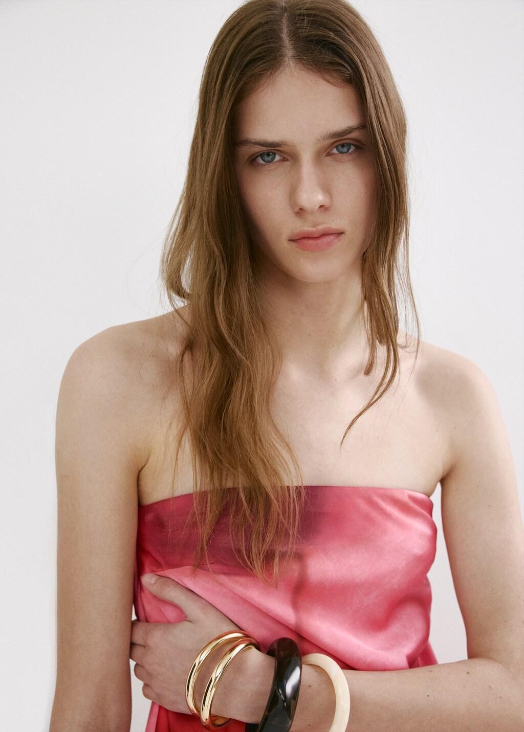 PINK Strapless floral dress, Light-Pastel Pink, large image number 4
