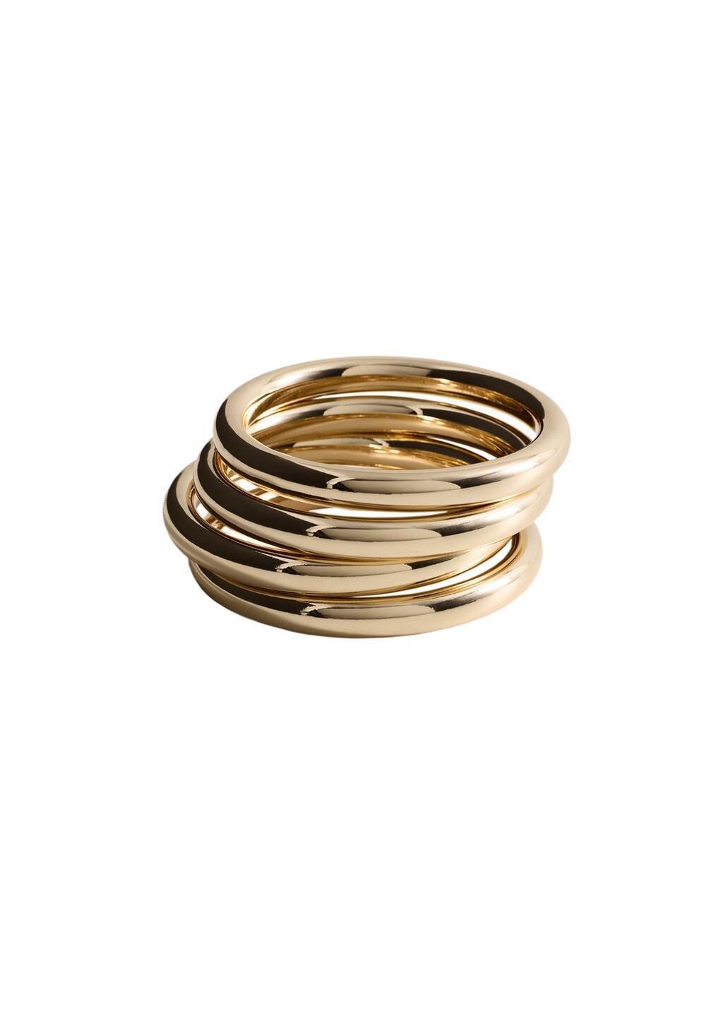 Gold Mixed Bracelet Set, Gold, large image number 3