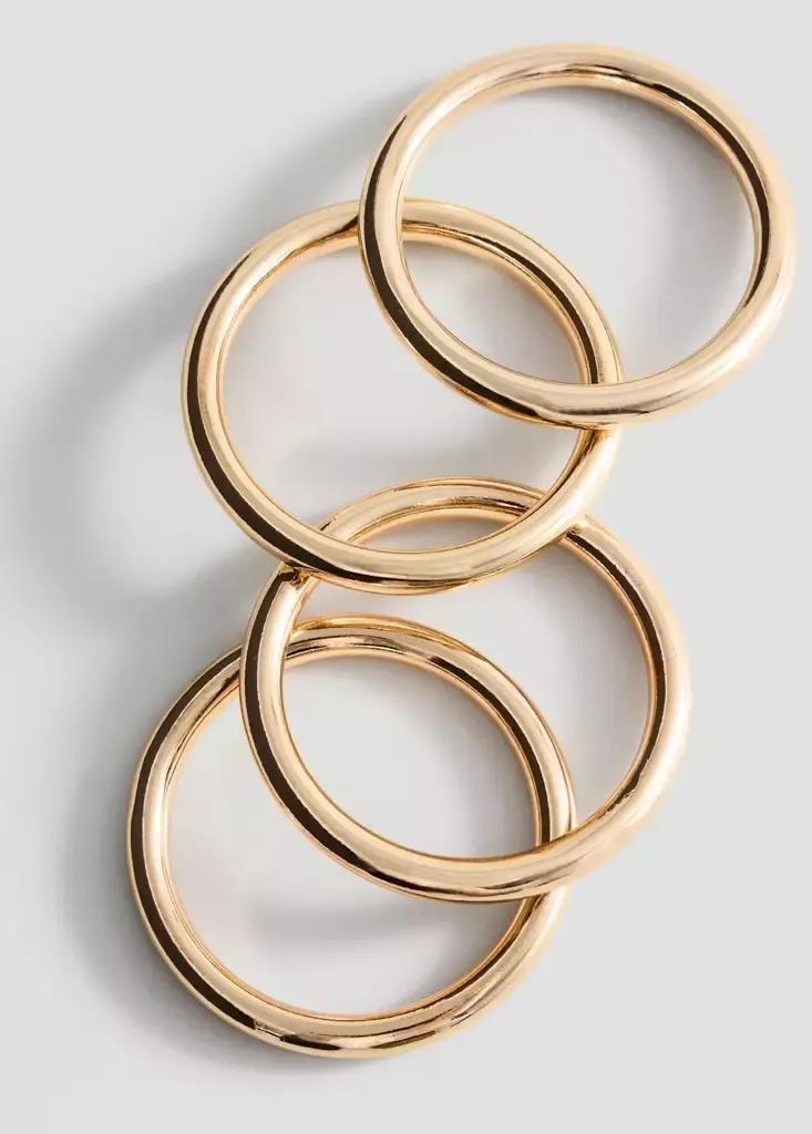 Gold Mixed Bracelet Set, Gold, large image number 8