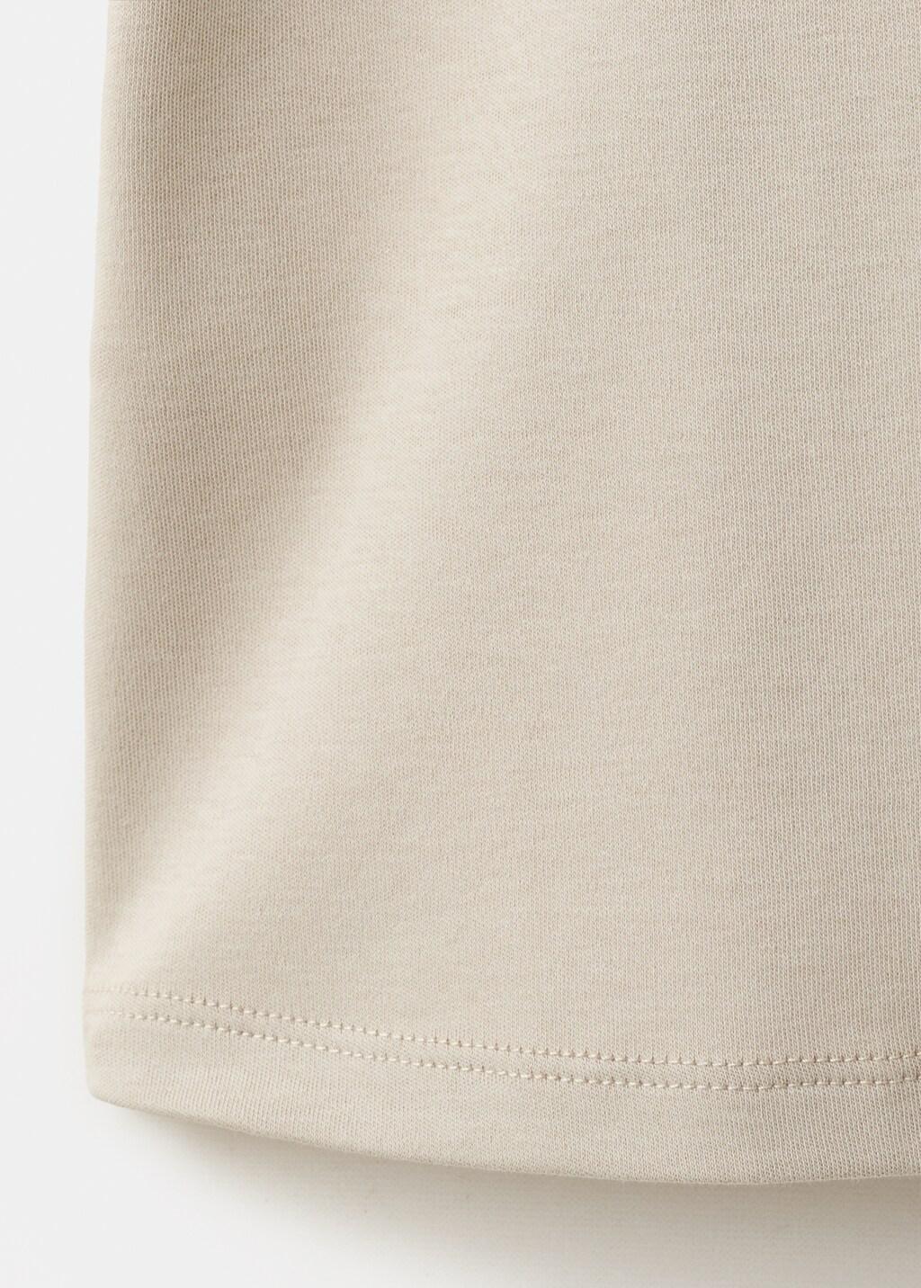 Grey V-Neck Cotton T-Shirt, Light Pastel Grey, large image number 5