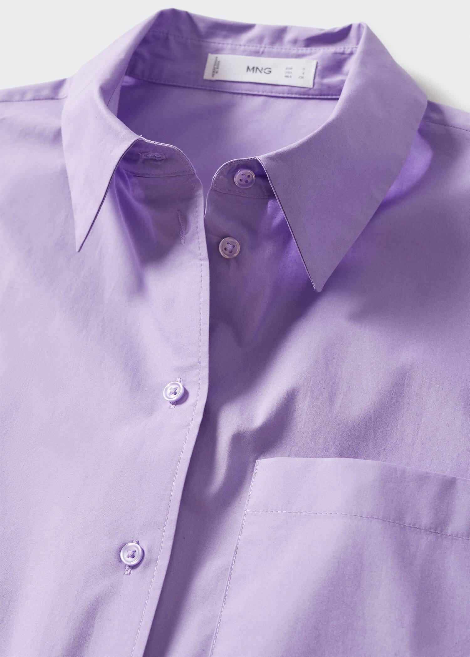Lt-Pastel Purple Oversize Cotton Shirt, , large image number 5