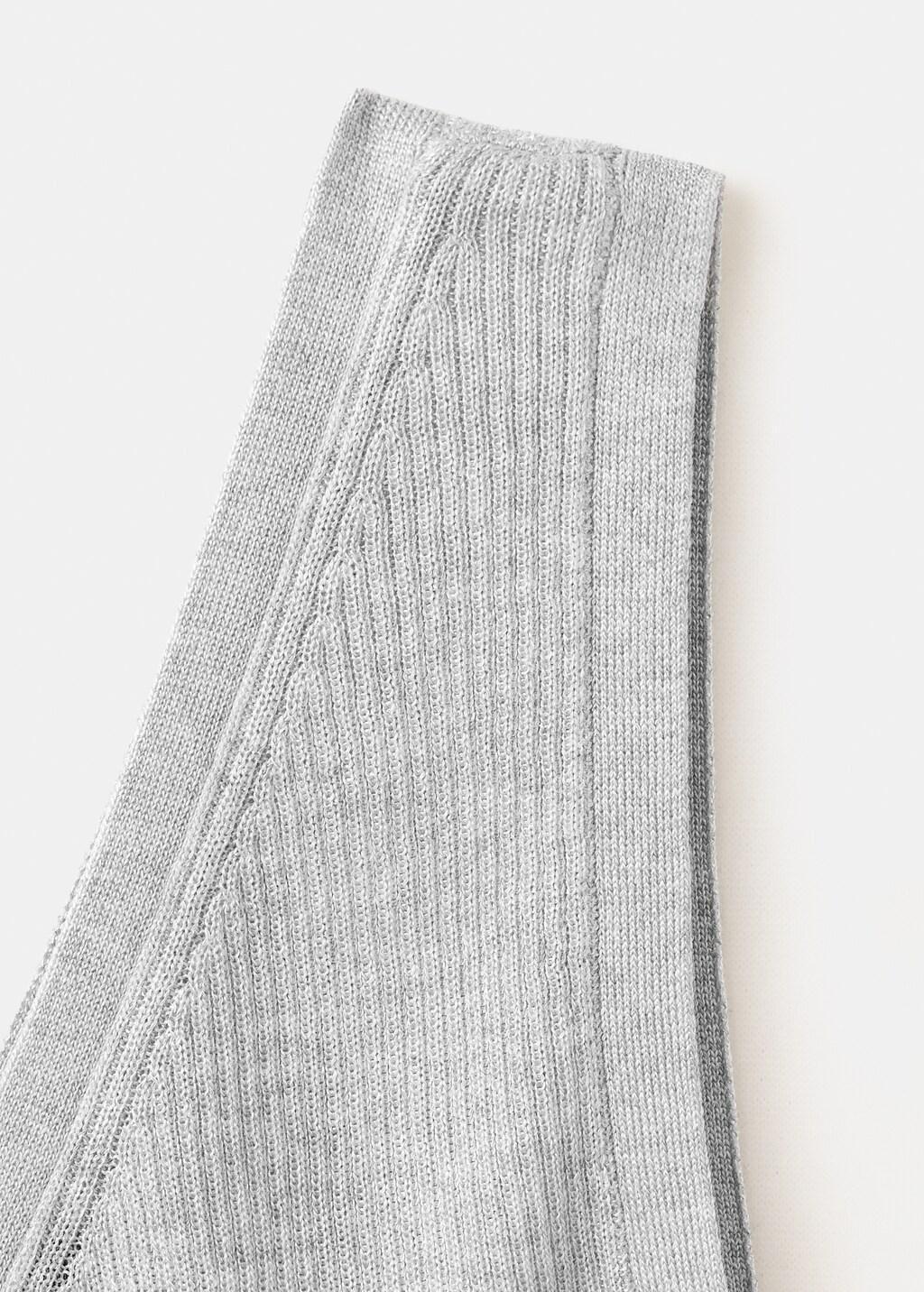 LT PASTEL GREY Asymmetrical ribbed top, Light Pastel Grey, medium