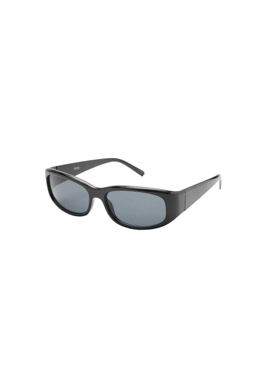 Black Resin Frame Sunglasses, Black, large image number 2