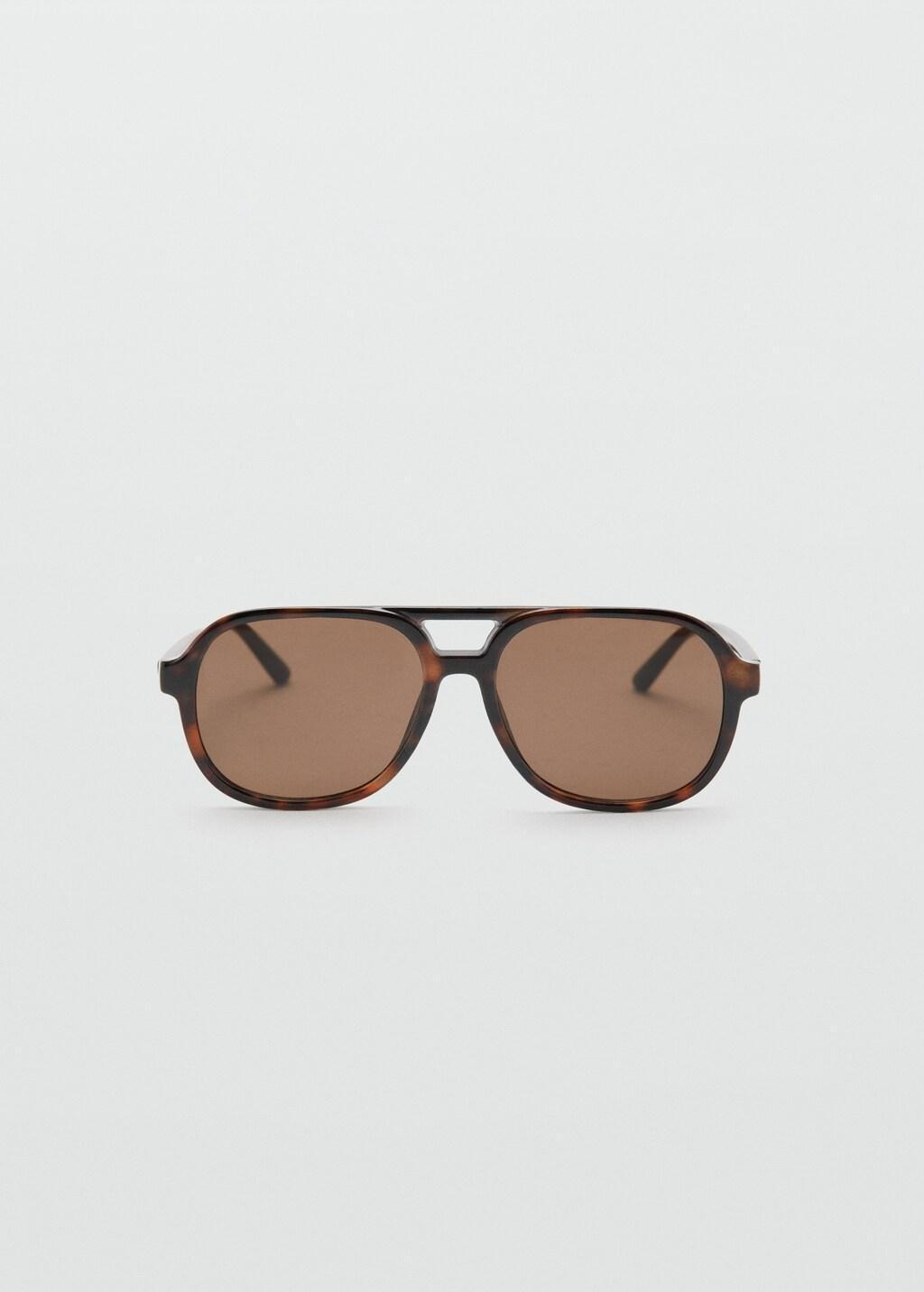 Brown Resin Frame Sunglasses, Dark Brown, large image number 3