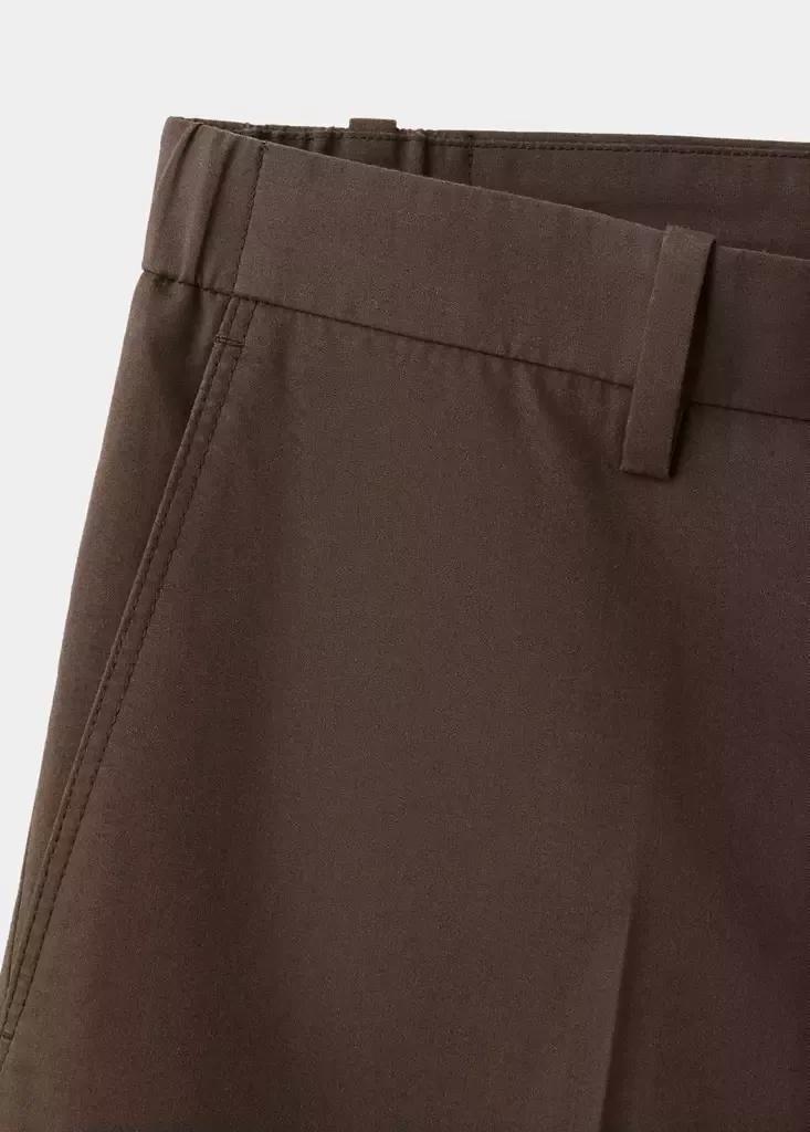 Brown Slim Fit Cotton Lyocell Suit Trousers, Brown, large image number 7