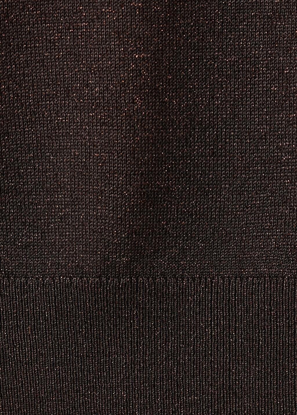 Brown Boat-Neck Knitted Top, Dark Brown, medium
