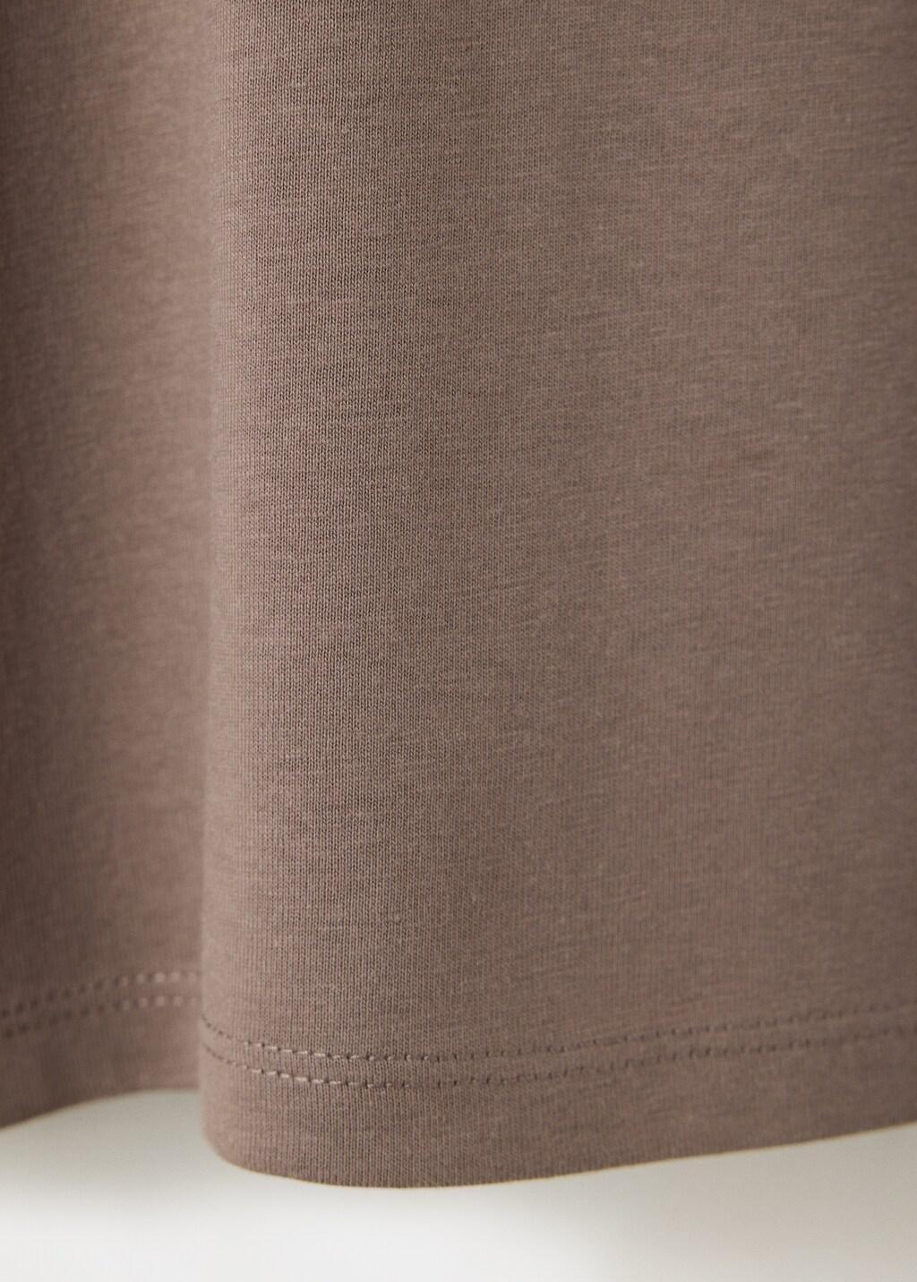 Brown Cotton T-Shirt With Print Detail, Kids Girls, Brown, large image number 4