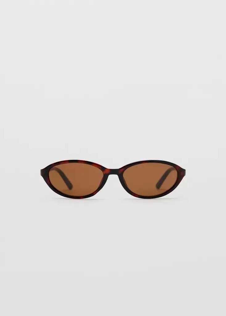 BROWN Resin frame sunglasses, Women, Dark Brown, large image number 4