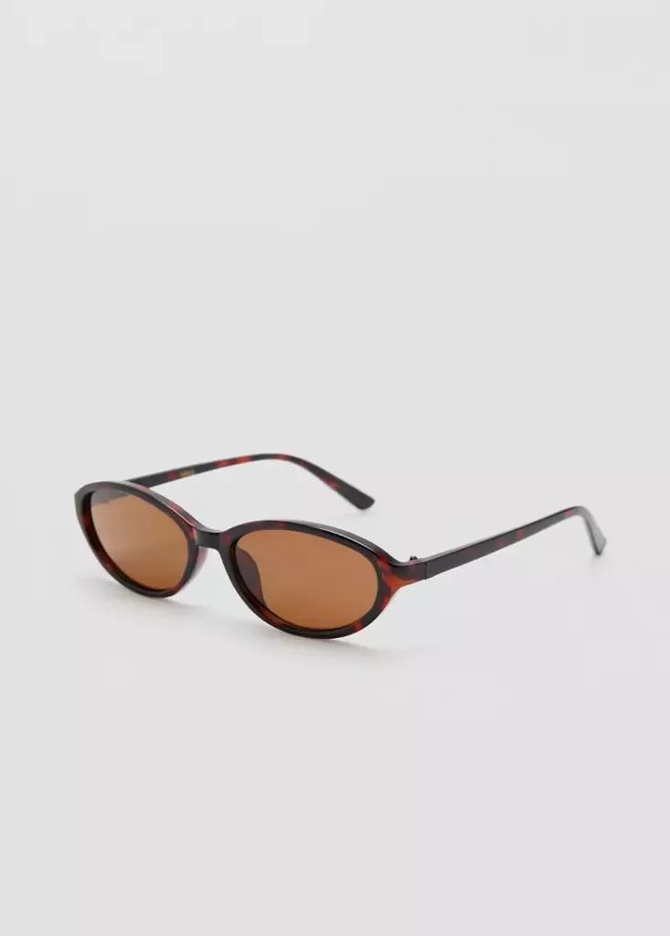 BROWN Resin frame sunglasses, Women, Dark Brown, large image number 5