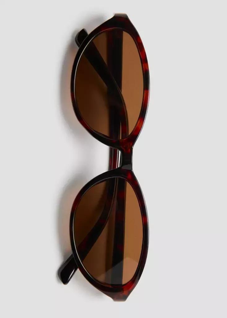 BROWN Resin frame sunglasses, Women, Dark Brown, large image number 7