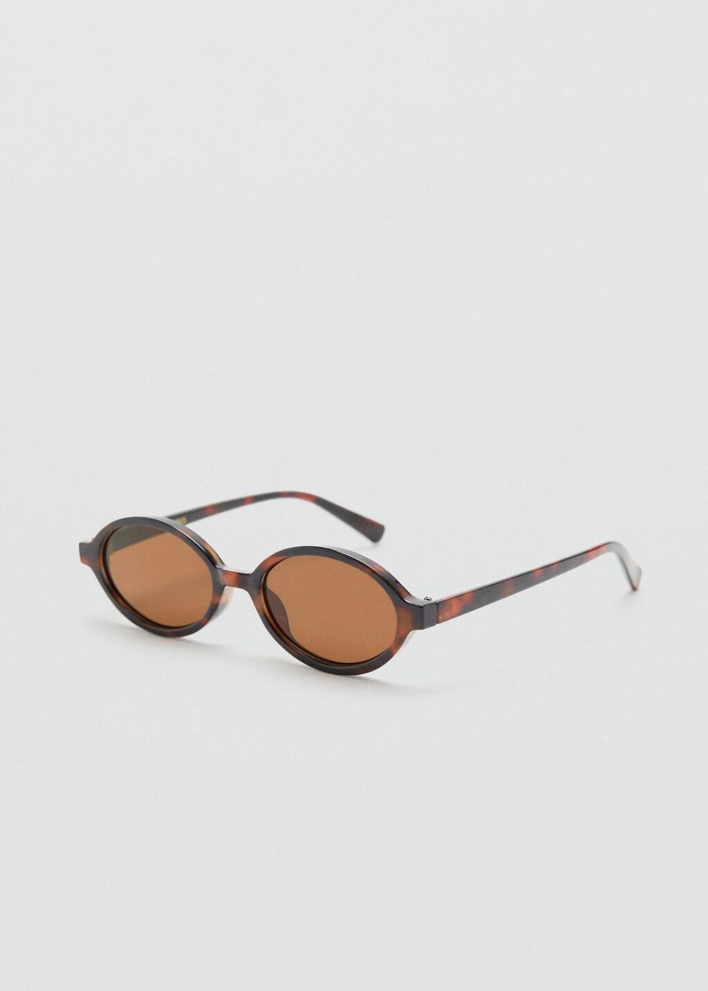 BROWN Oval-frame sunglasses, Women, Dark Brown, large image number 0