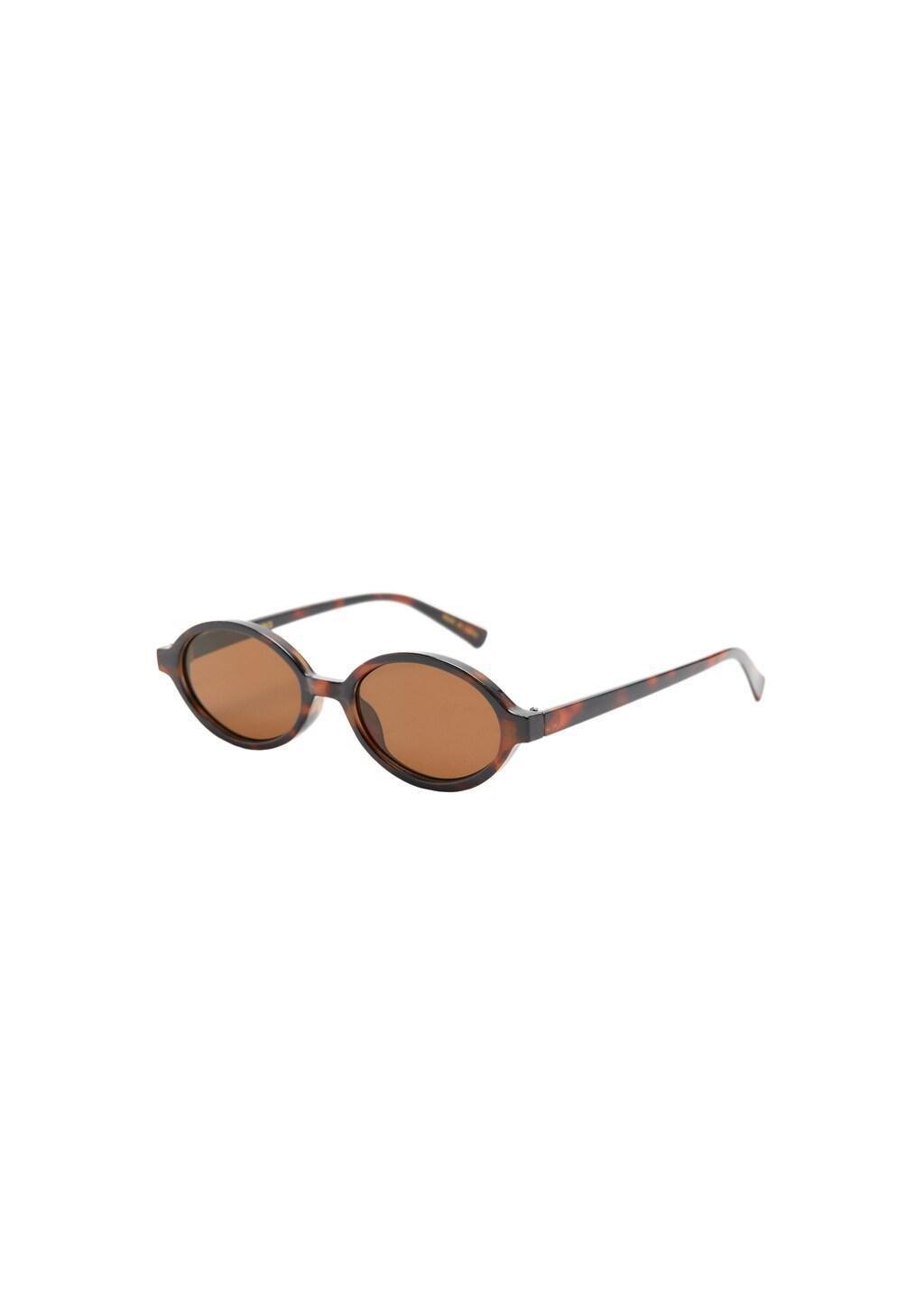 BROWN Oval-frame sunglasses, Women, Dark Brown, large image number 2