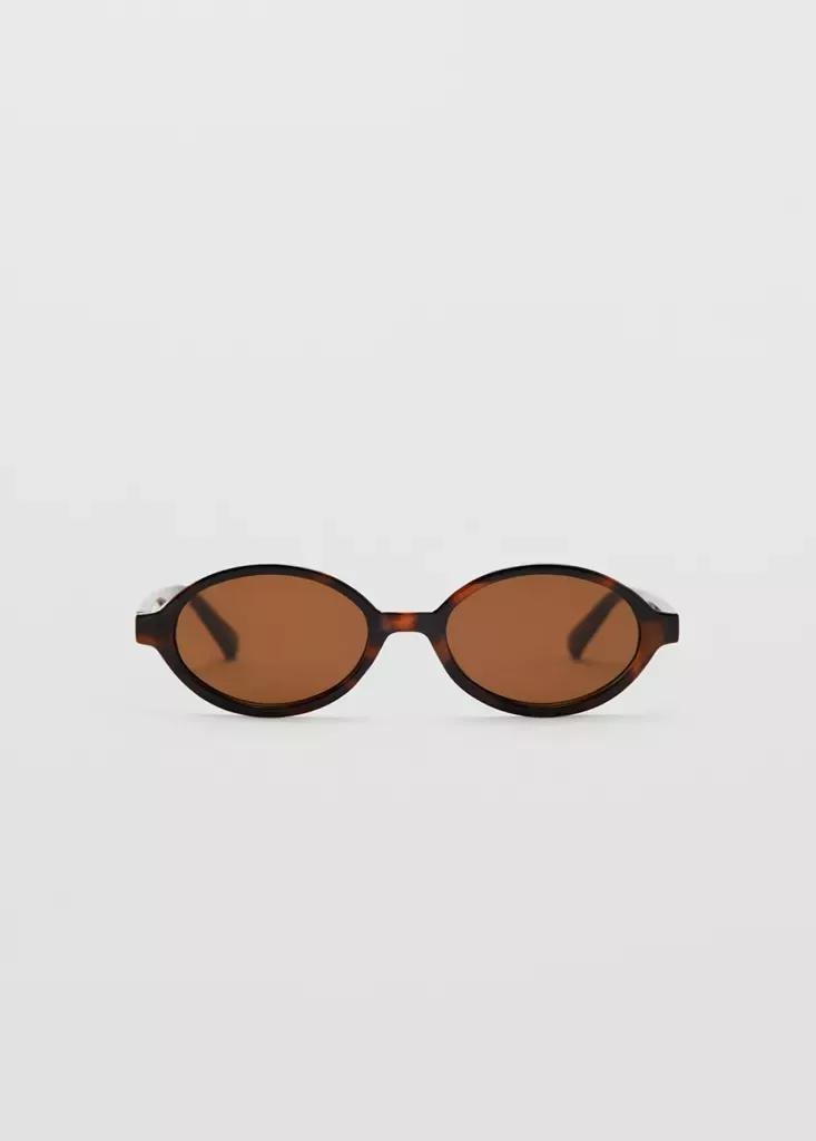 BROWN Oval-frame sunglasses, Women, Dark Brown, large image number 4