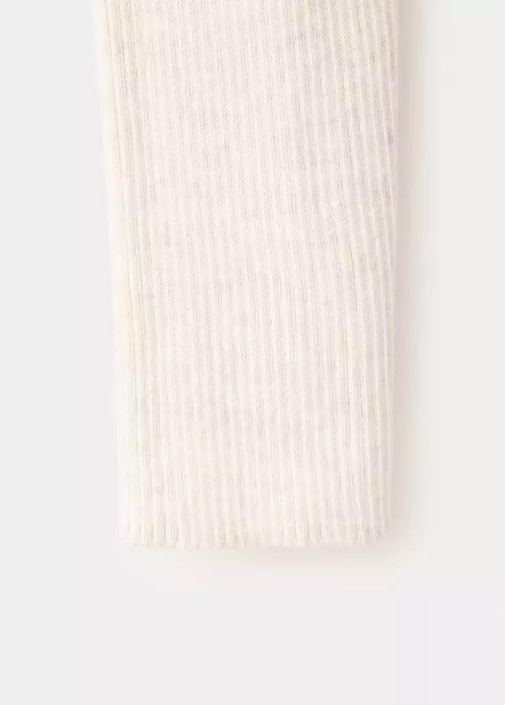 Beige Fine-Knit Cotton Cardigan, Kids Girls, Light Beige, large image number 3