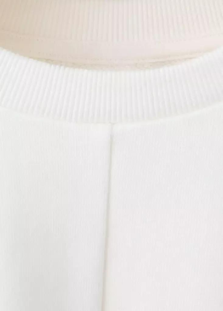 White Knotted Cotton-Blend Sweatshirt, Kids Girls, Natural White, medium