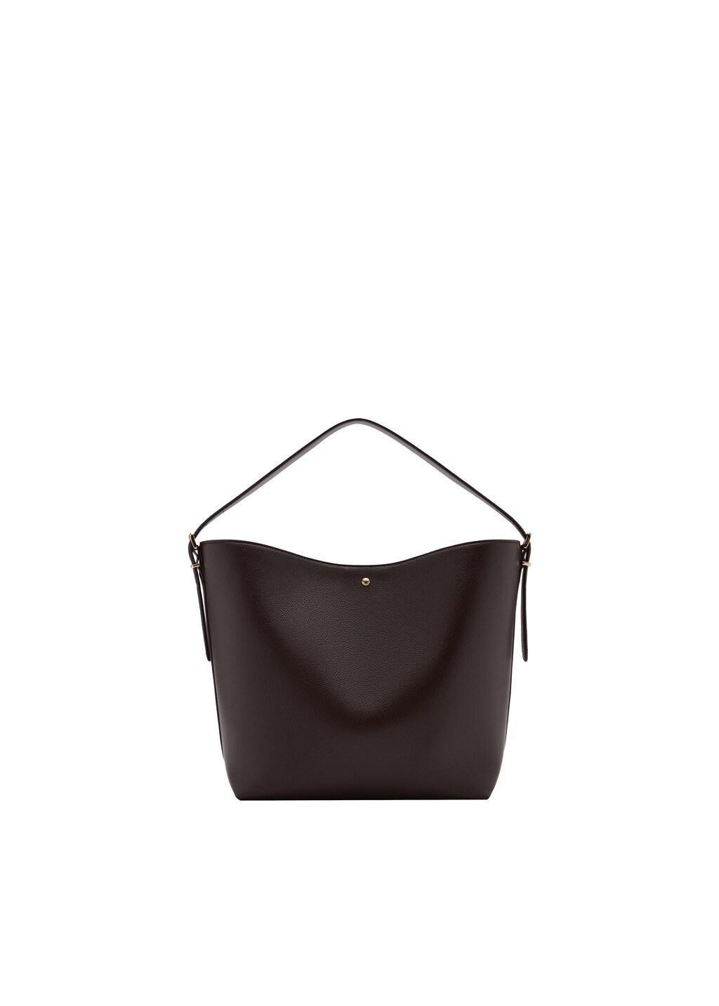 Brown Large Bucket Bag Buckle, Dark Brown, large image number 2