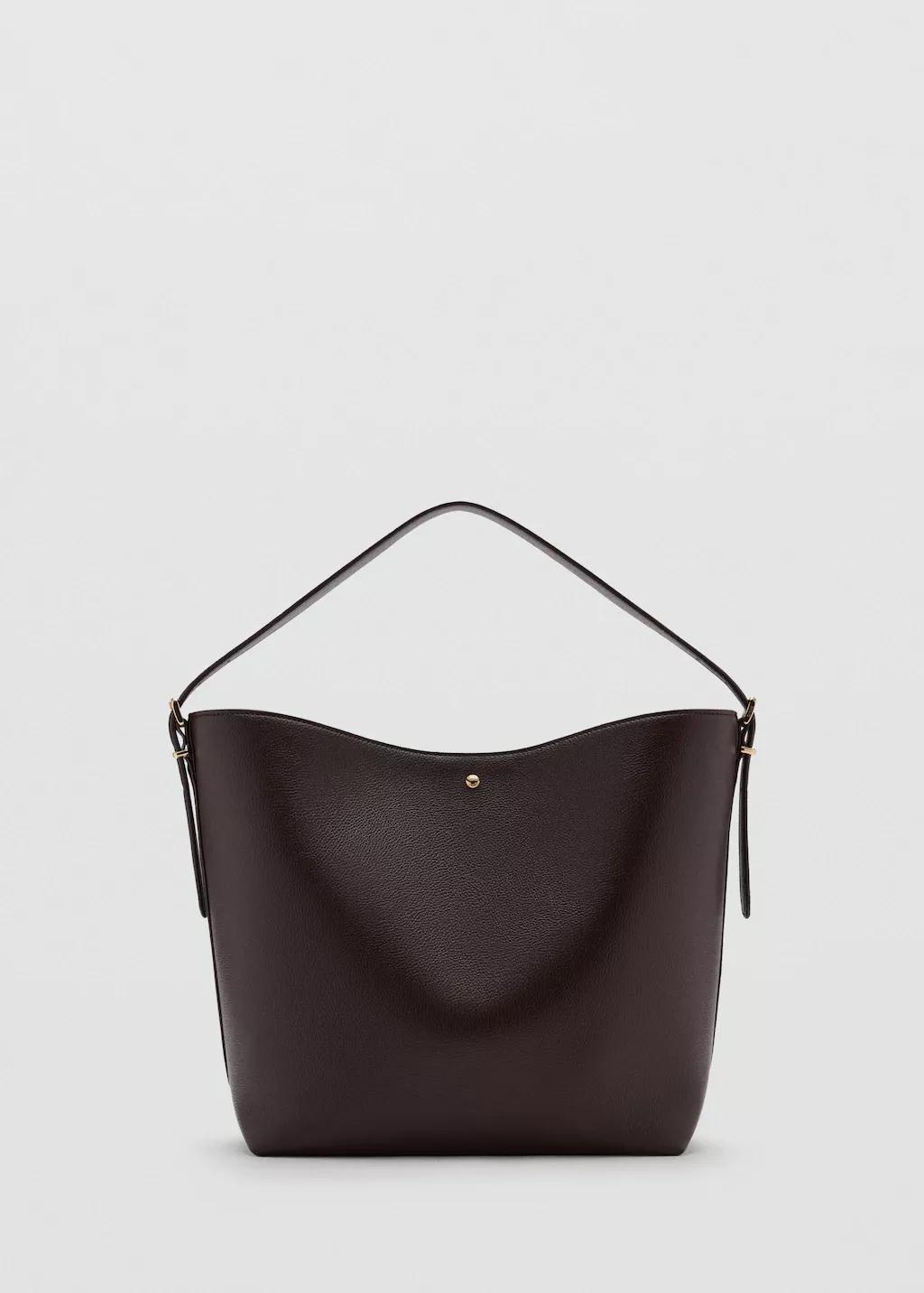 Brown Large Bucket Bag Buckle, Dark Brown, large image number 3