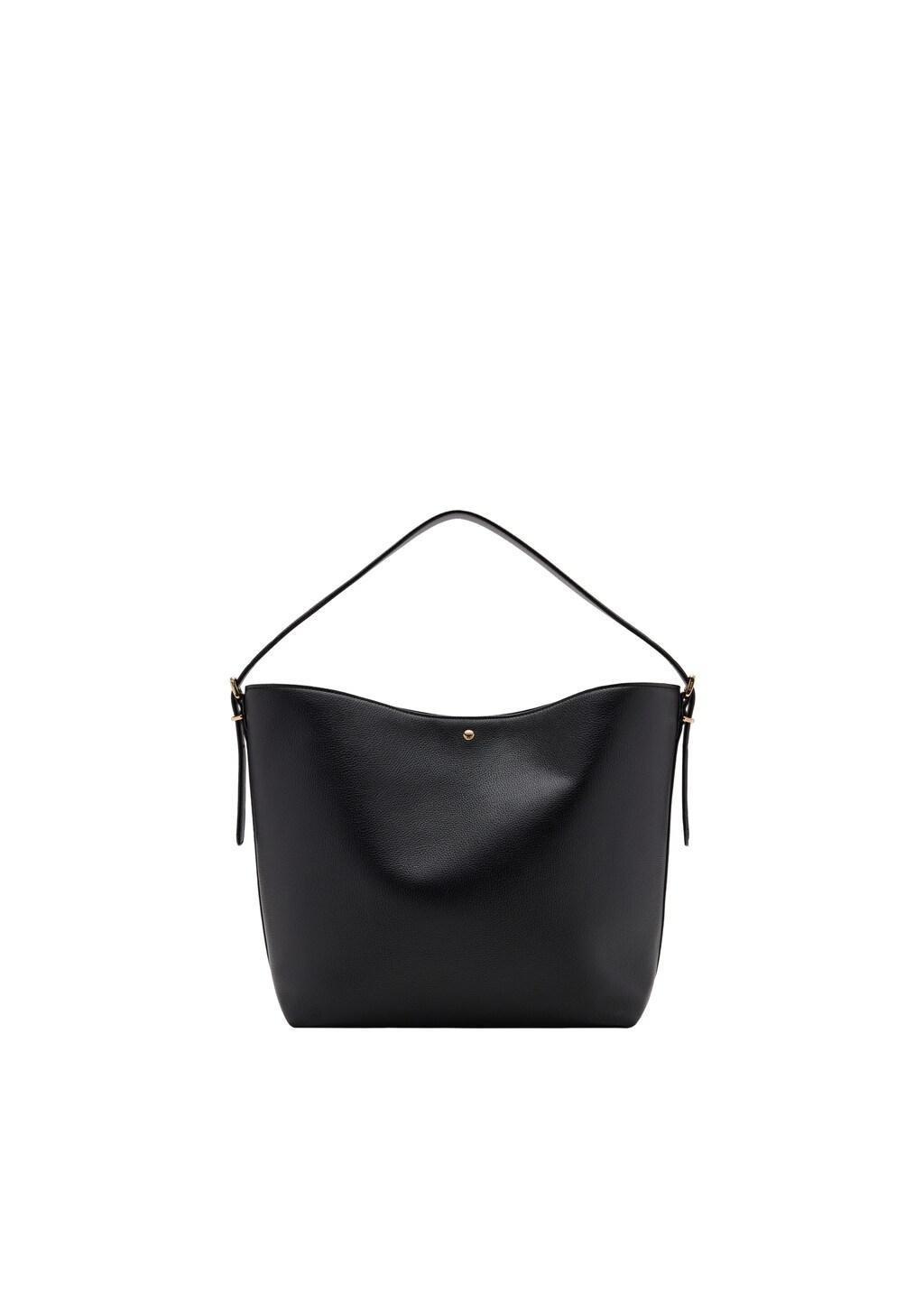 Black Large Bucket Bag Buckle, Black, large image number 2