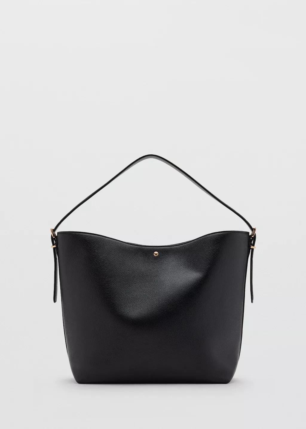 Black Large Bucket Bag Buckle, Black, large image number 3