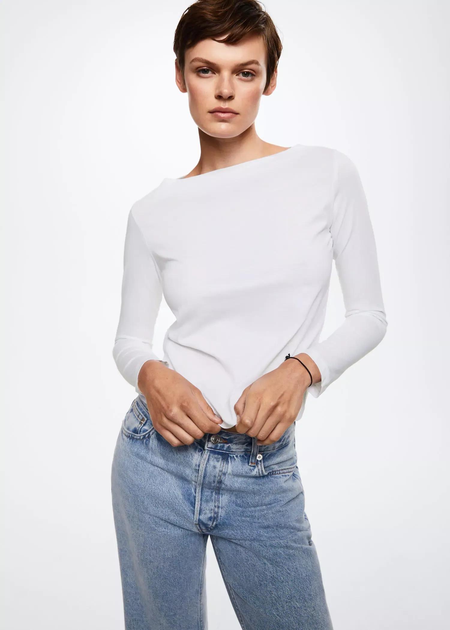 Essential cotton-blend T-shirt, , large image number 1
