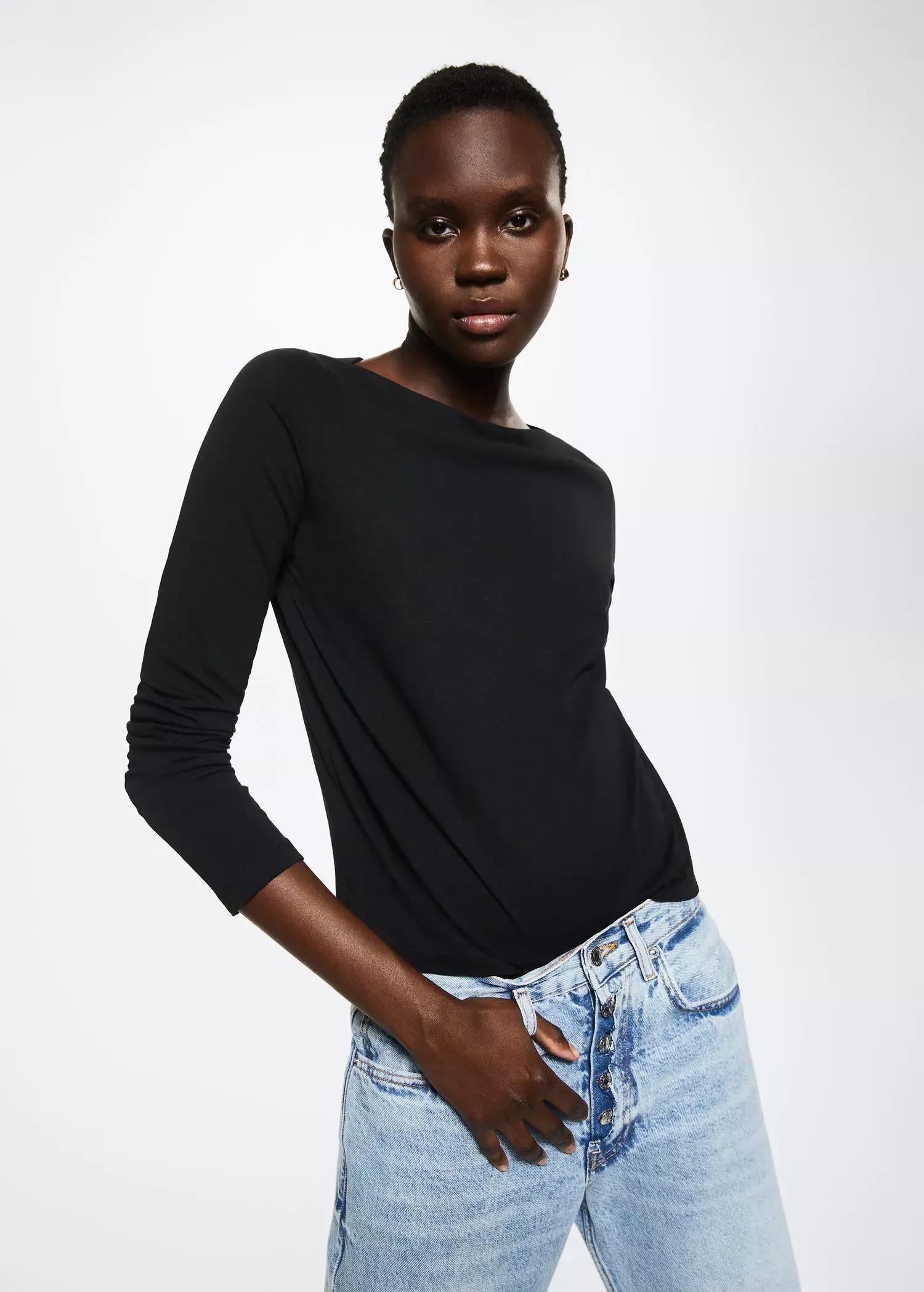 Essential cotton-blend T-shirt, , large image number 1