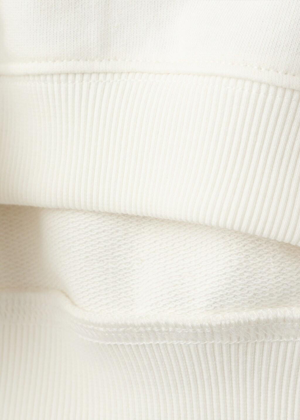 WHITE 100% cotton striped sweatshirt, Baby Boy, White, large image number 3