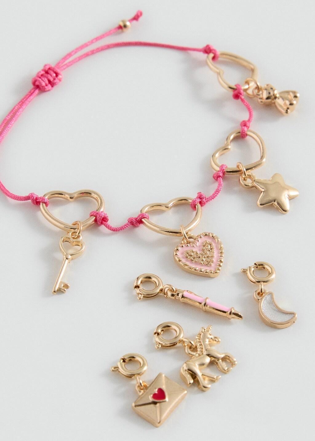 Gold Interchangeable Charms Bracelet, Kids Girls, Gold, medium
