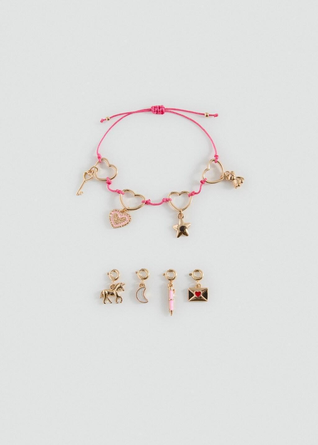 Gold Interchangeable Charms Bracelet, Kids Girls, Gold, medium