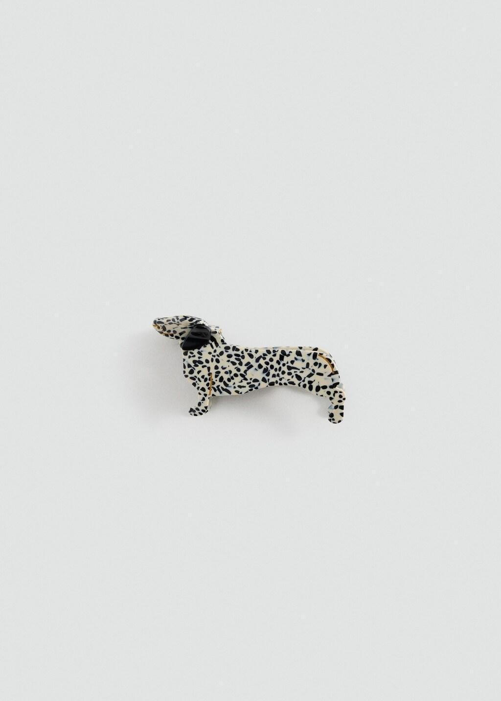 Black Dog Hair Claw Clip, Kids Girls, Black, large image number 2