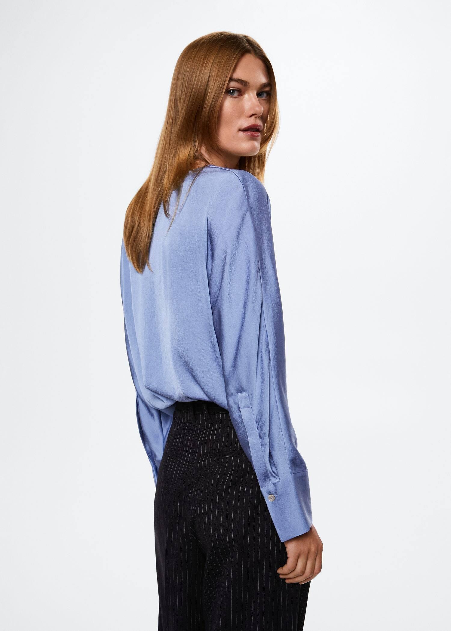 medium blue Lace flowy blouse, , large image number 5