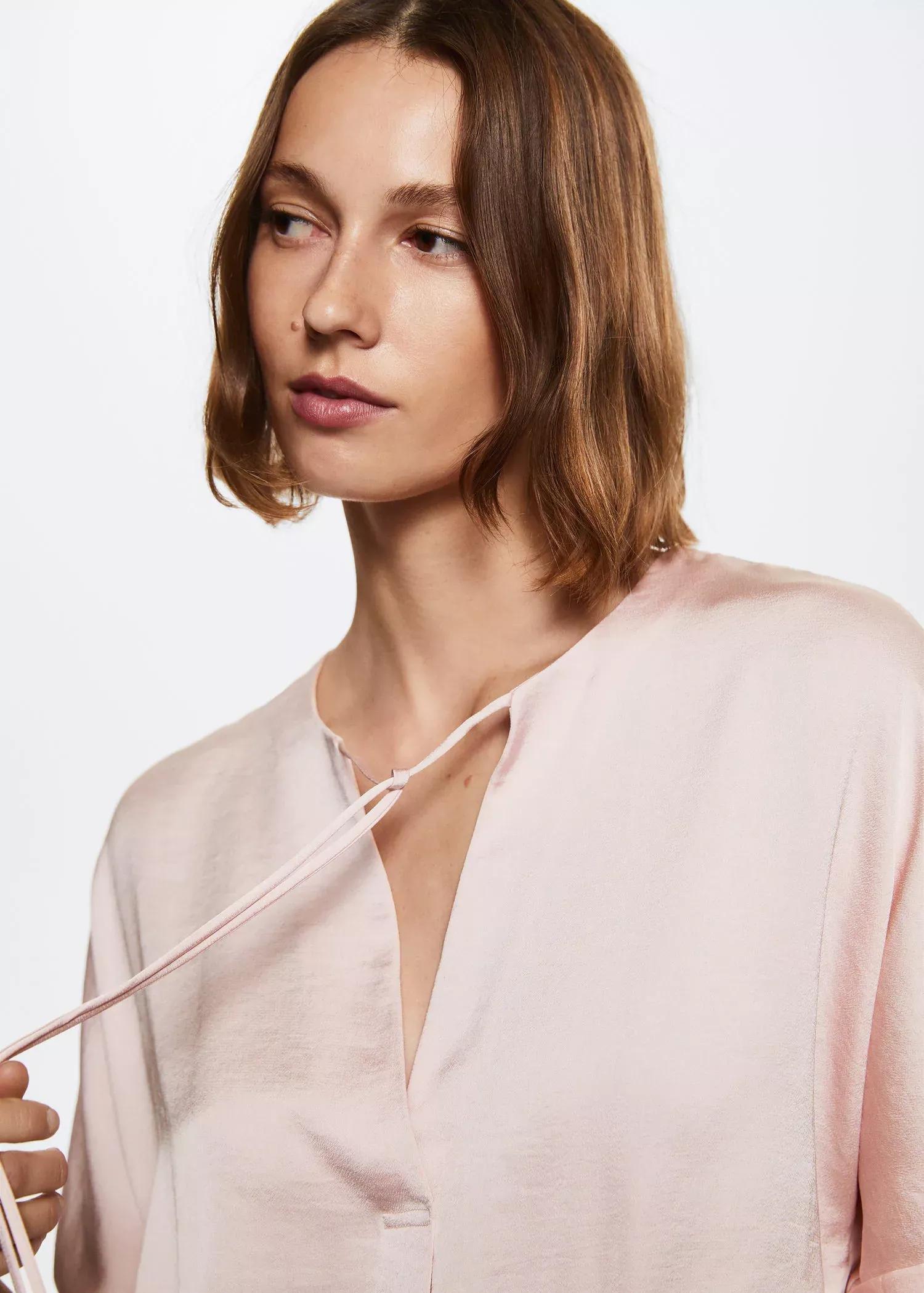 Pink Lace Flowy Blouse, , large image number 1