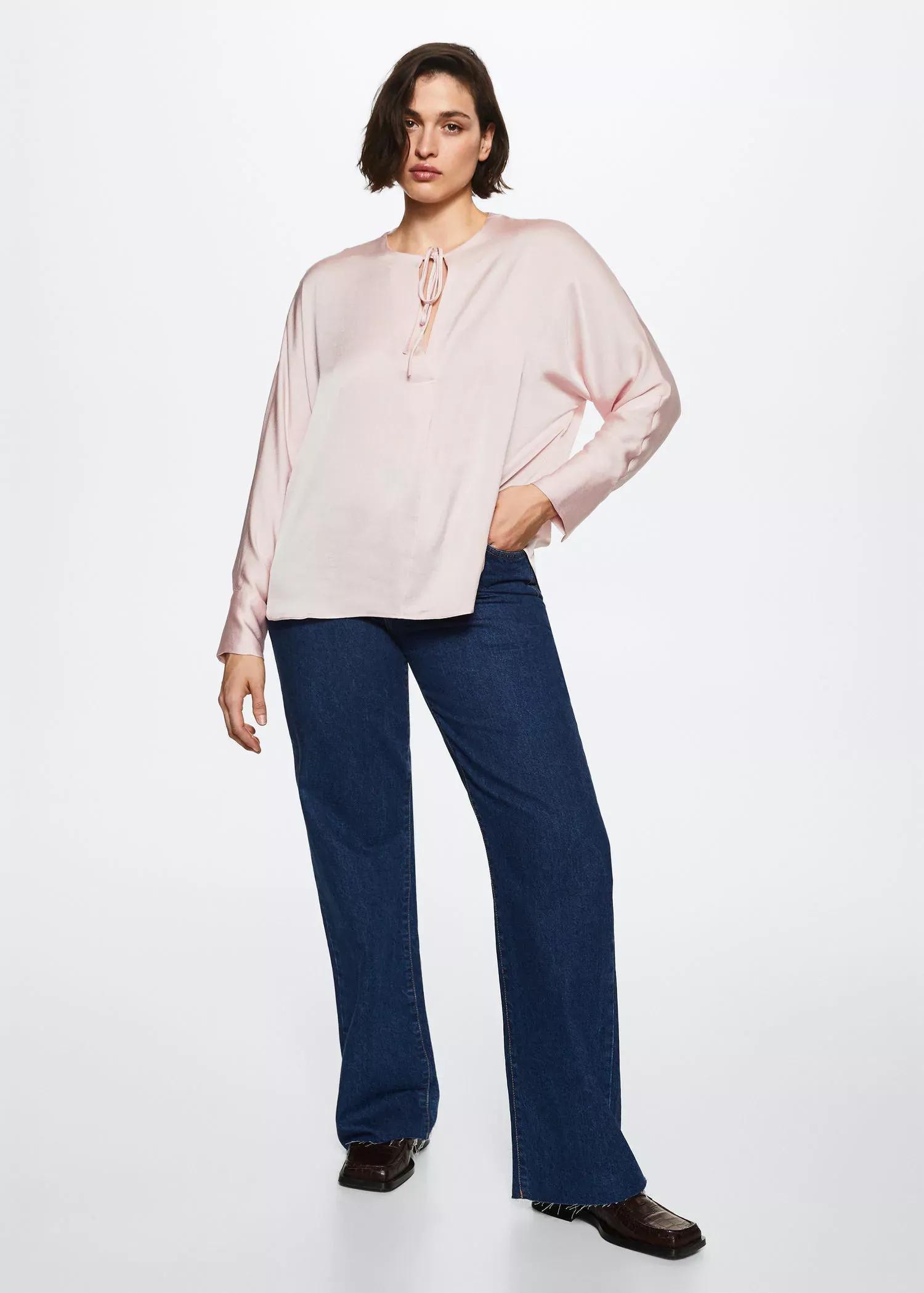 Pink Lace Flowy Blouse, , large image number 4