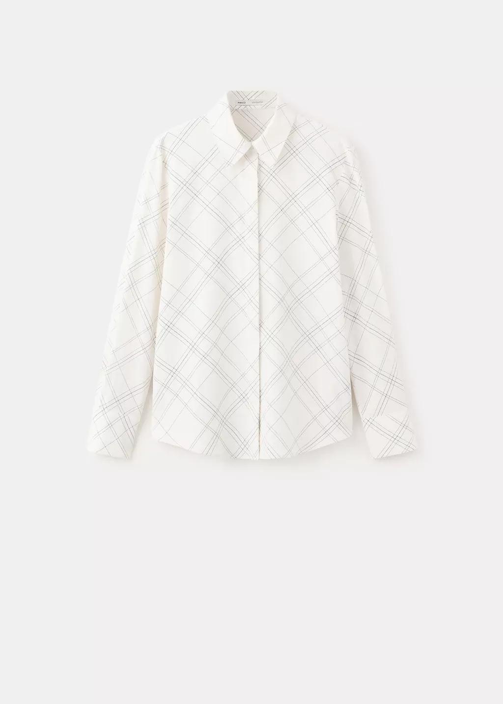 Beige Printed Straight Shirt, Light Beige, large image number 5