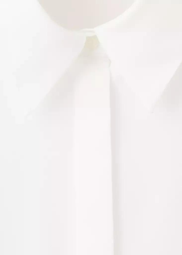 White Fluid Blouse With Concealed Buttons, Natural White, large image number 10