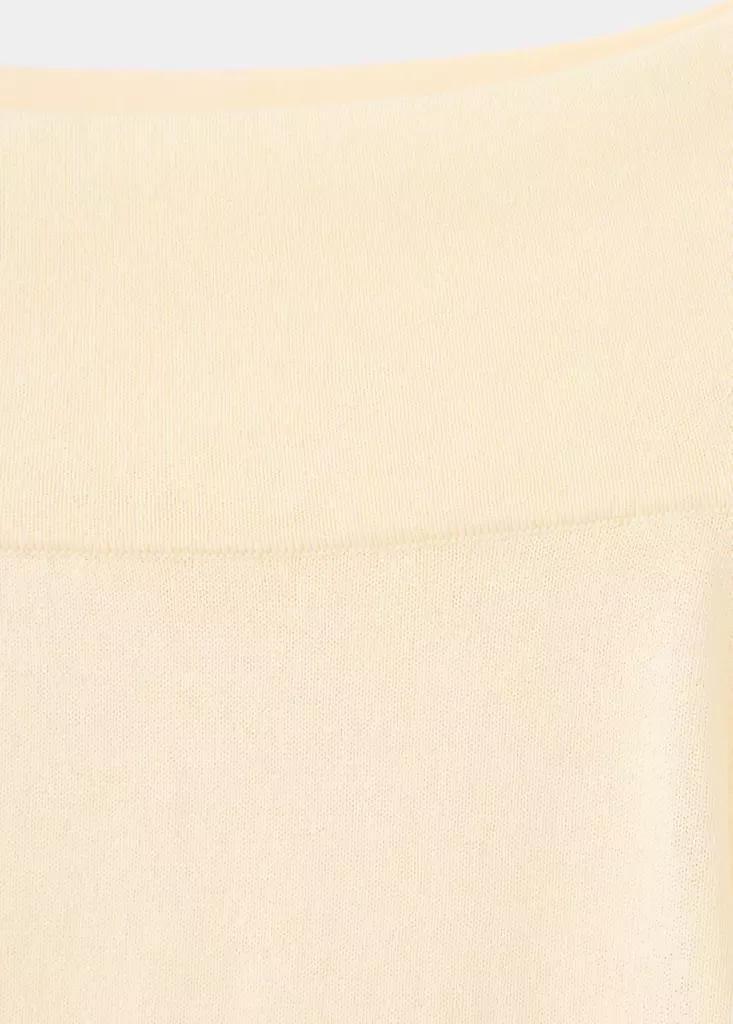 Cream Off-The-Shoulder Knitted Sweater, , large image number 5