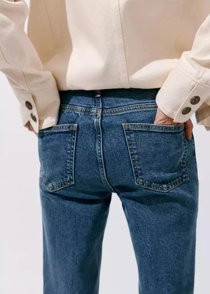 Blue High Waist Flare Jeans, Open Blue, large image number 4