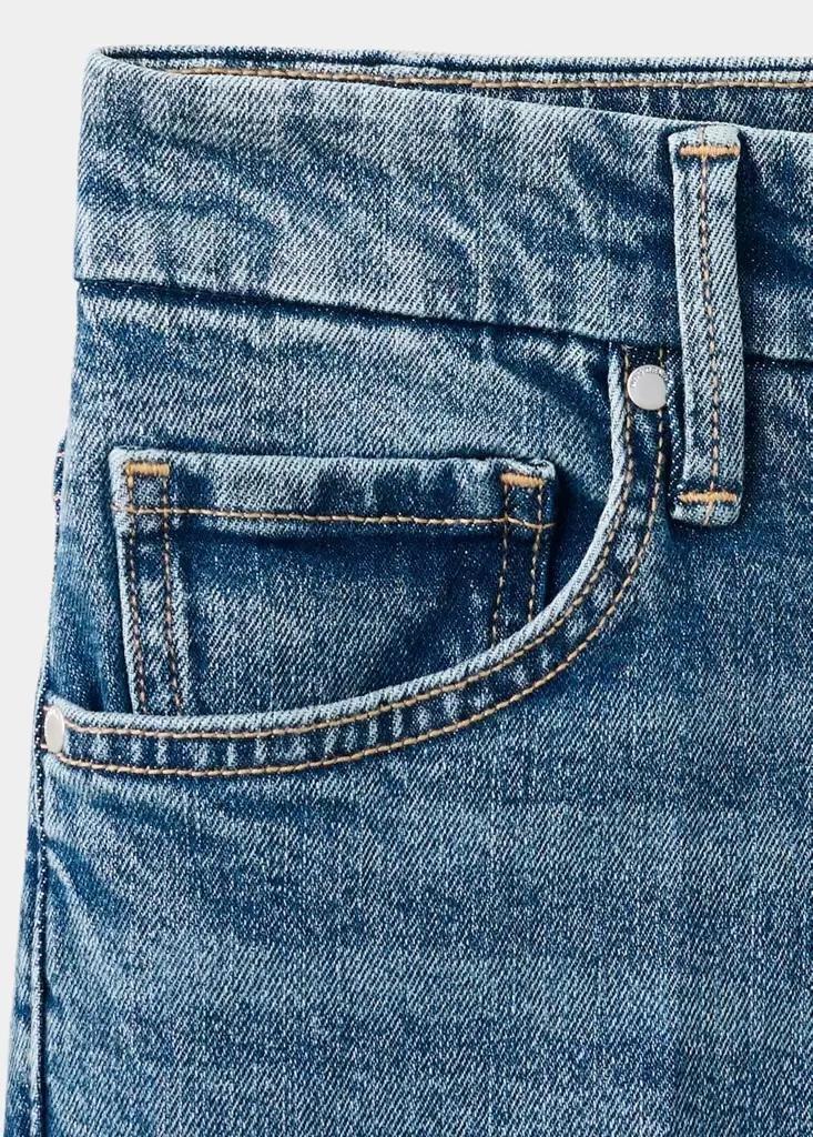 Blue High Waist Flare Jeans, Open Blue, large image number 7