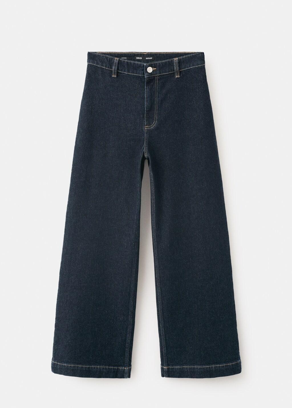 Blue Catherin Culotte High-Rise Jeans, Open Blue, medium