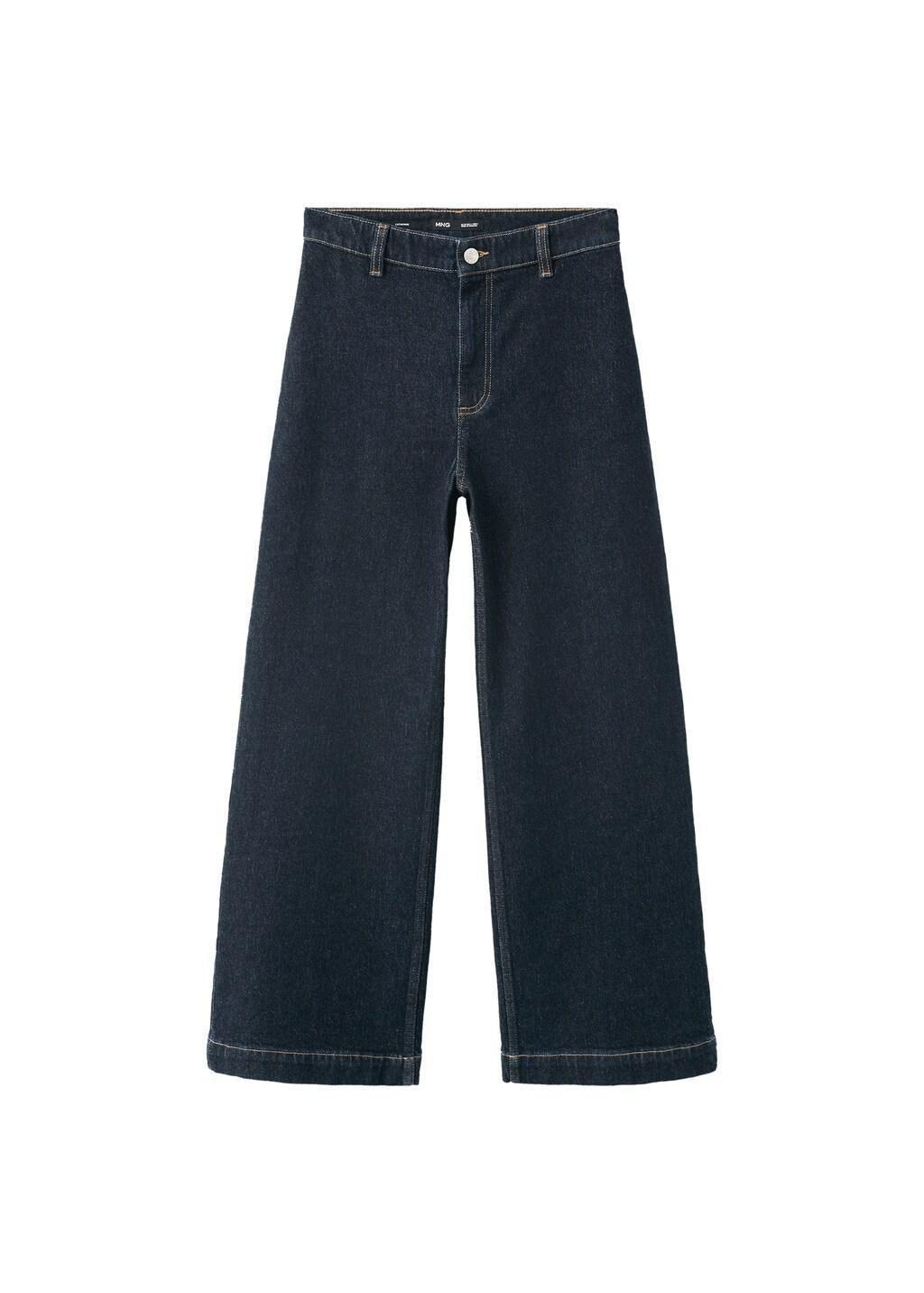 Blue Catherin Culotte High-Rise Jeans, Open Blue, large image number 4