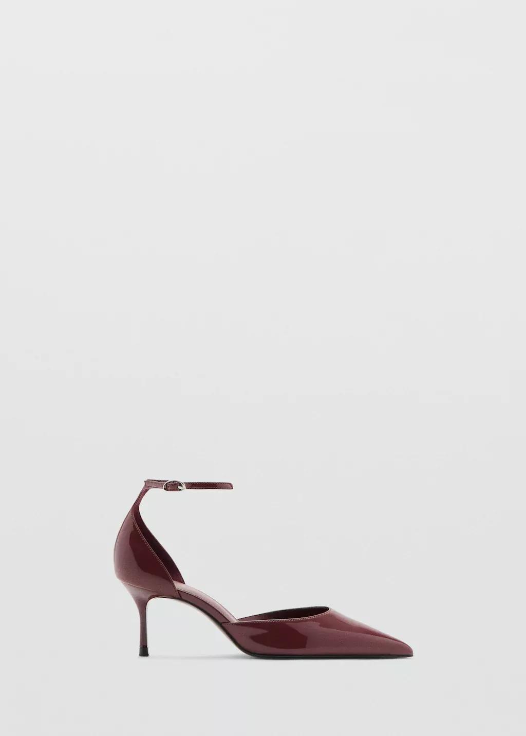 Brown Kitten-Heeled Shoes With Ankle Strap, Brown, large image number 3